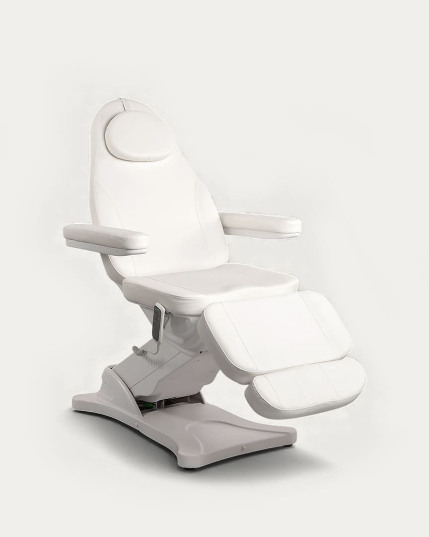 Camilla estética Aura Weelko blanca de 3 motores