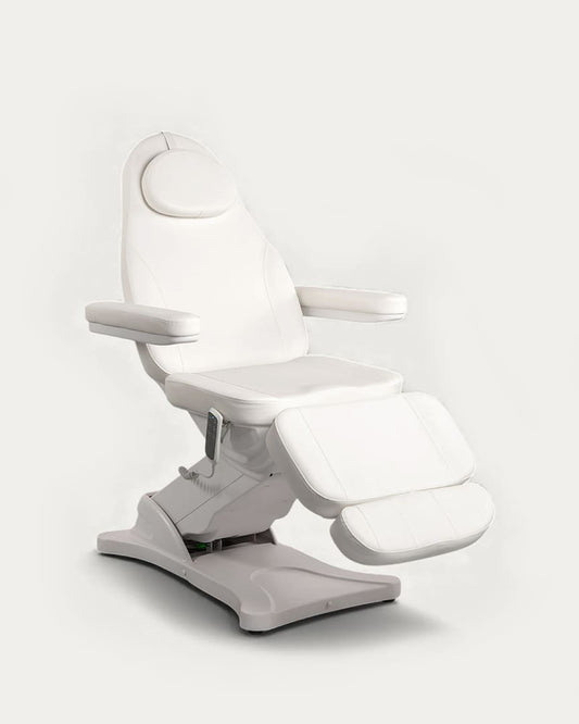 Camilla estética Aura Weelko blanca de 3 motores