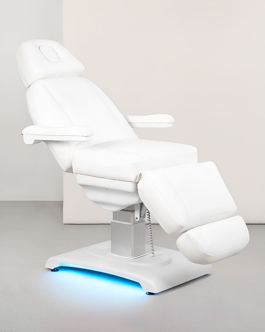 Camilla estética Bellum eléctrica 4 motores Weelko blanca