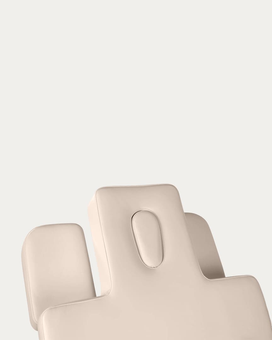 Camilla spa de masaje Libra color crema beige de Mirplay reposabrazos