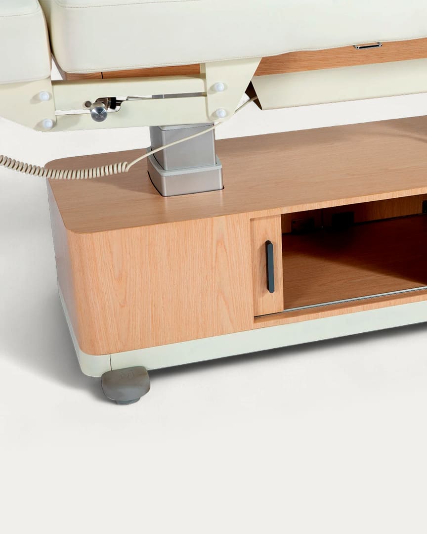 Camilla spa de masaje Libra color crema beige de Mirplay mueble inferior