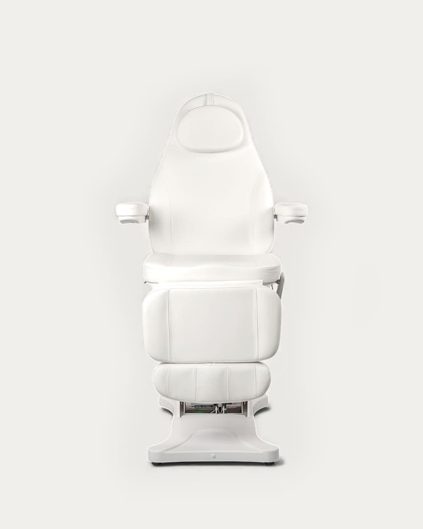 Camilla para estética Aura Weelko blanca de 3 motores