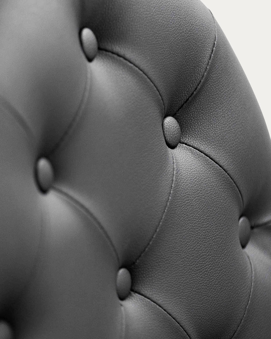 Sillón barbero Mae tapicería negra Dduueett