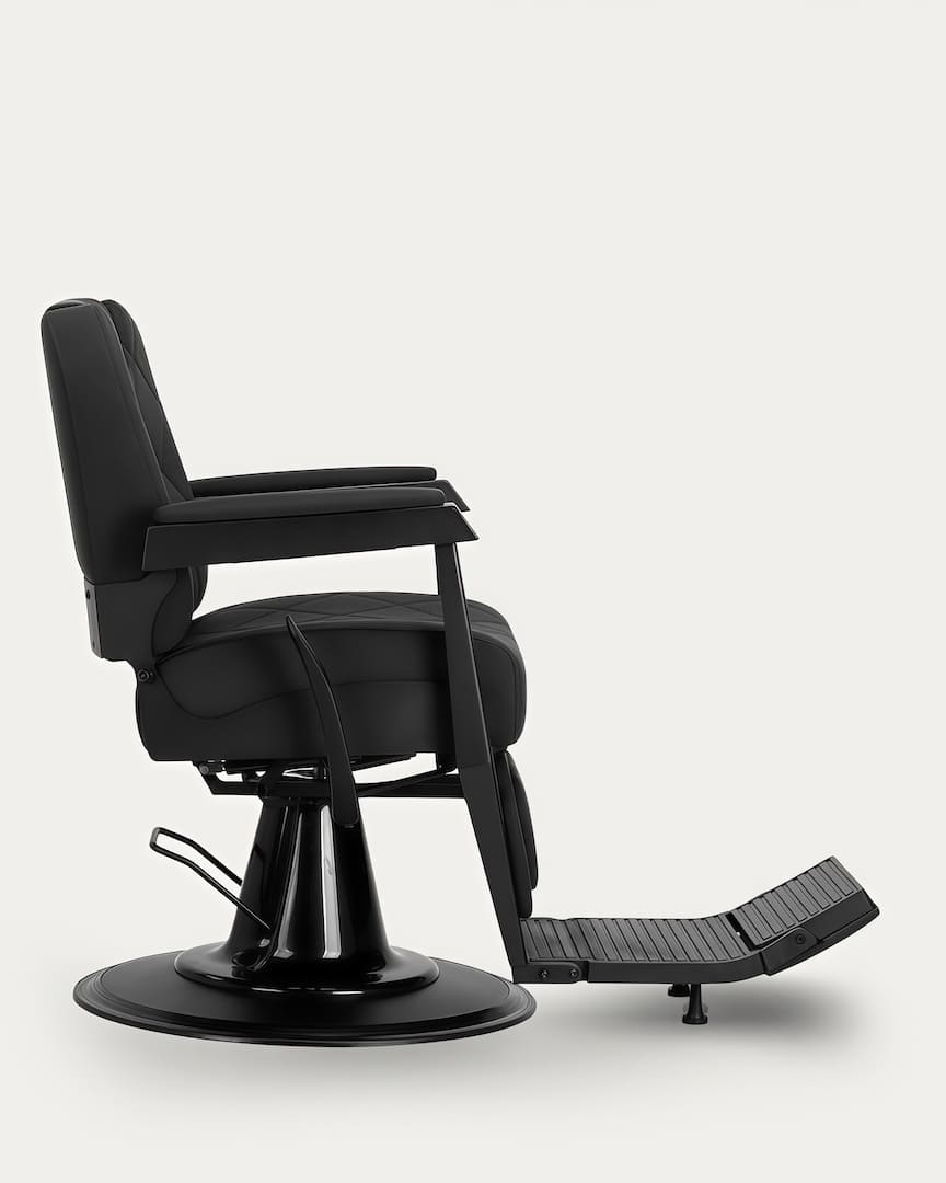 Sillón Bruno de peluquero negro Gabbiano