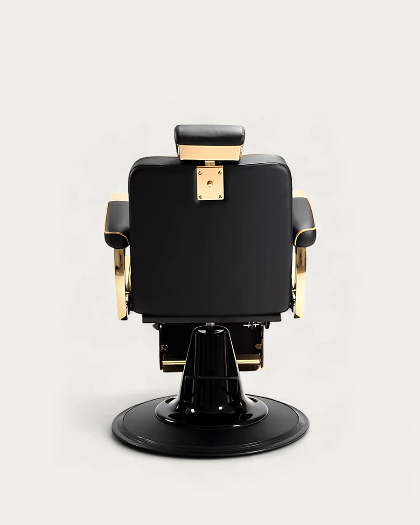 Sillón de barbería Gon gold tapicería negra de la marca Dduueett