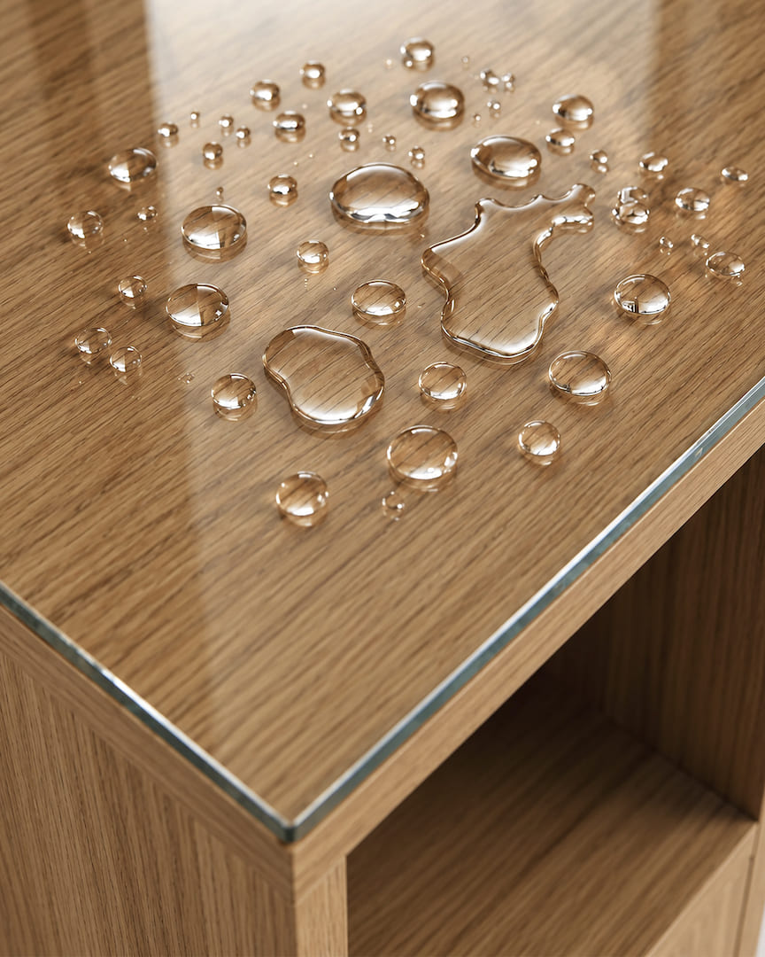 Tocador barbero madera OKE 3 BR de la marca Mirplay cristal protector