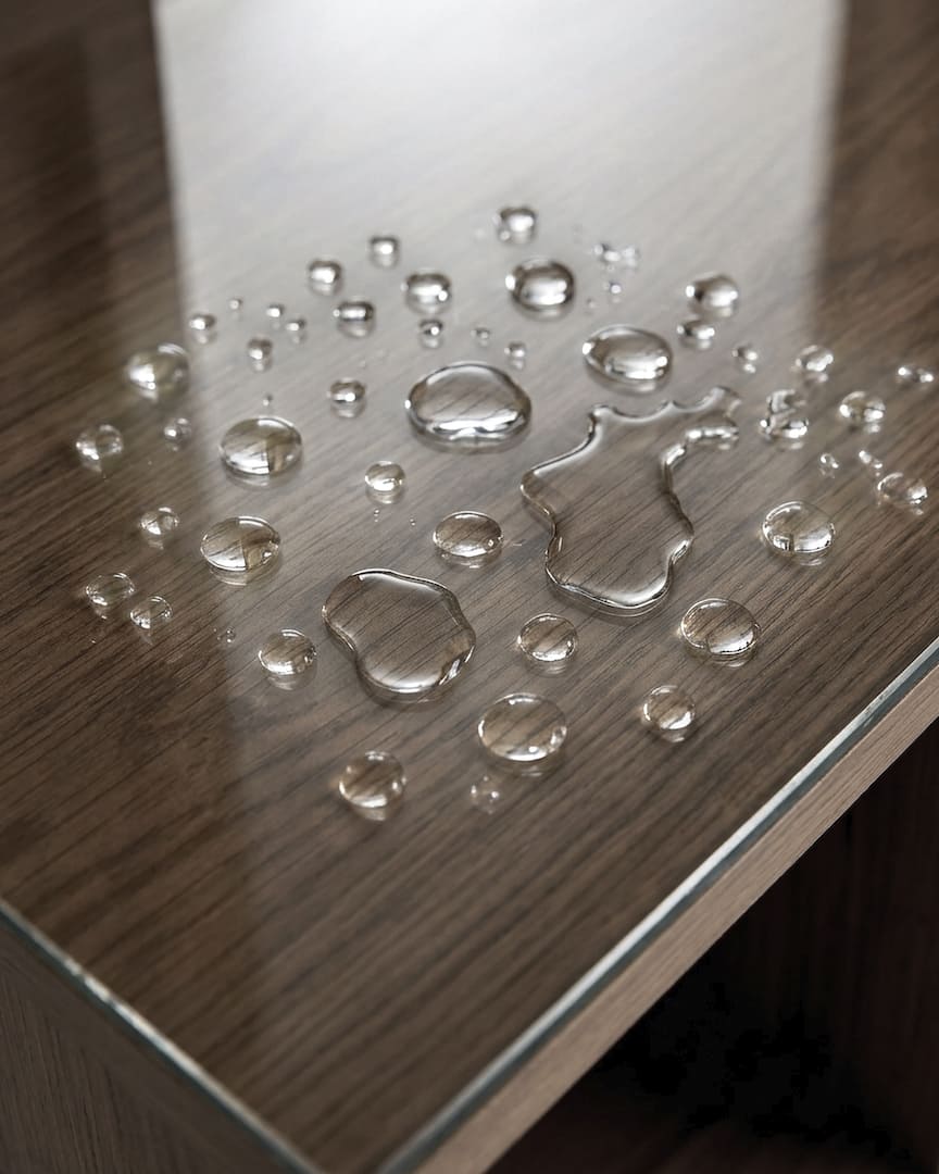 Tocador de barbero madera oscura OKE 3 B de la marca Mirplay cristal protector