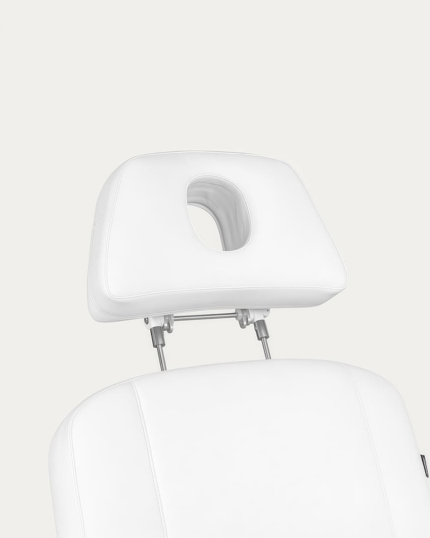 Sillón de estética Ricle eléctrico 4 motores blanco Weelko agujero facial