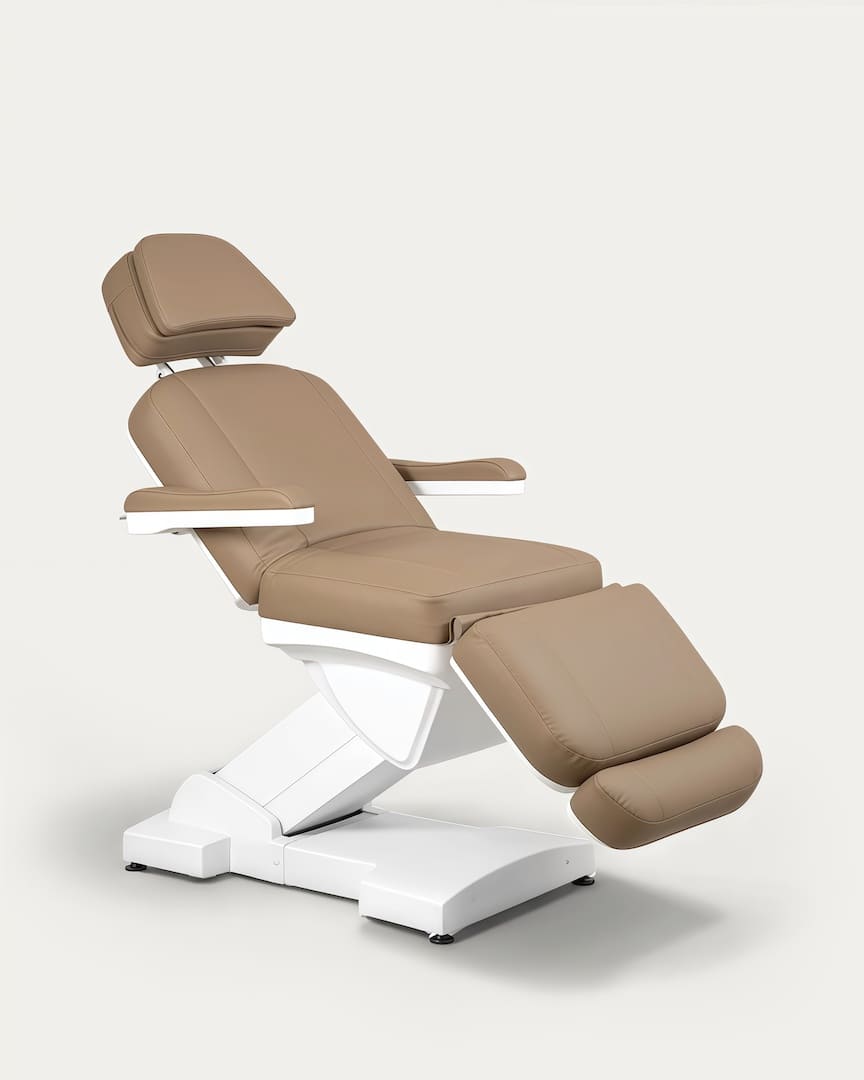 Ricle sillón estética eléctrico beige 4 motores Weelko