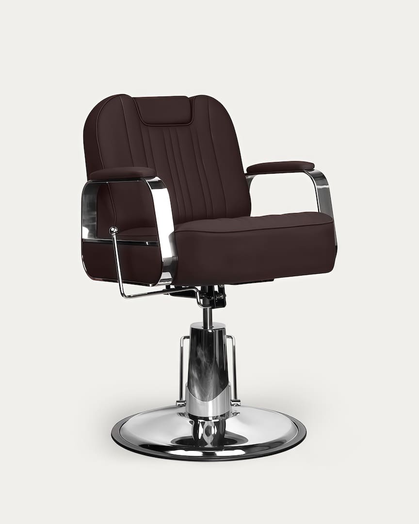 Silla Rufo de barbero marrón Gabbiano