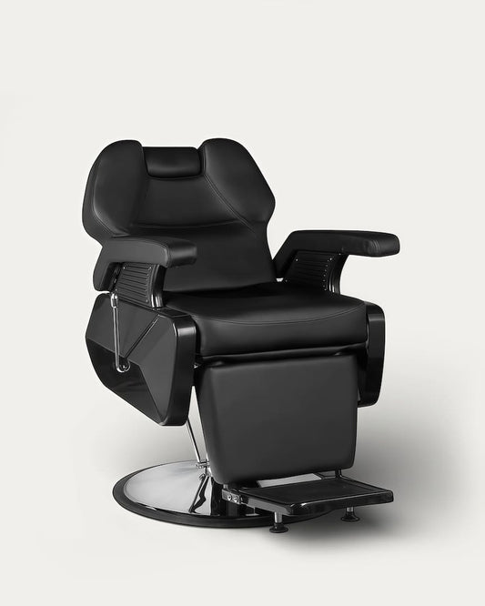 Silla de barbero negra New York Hair System