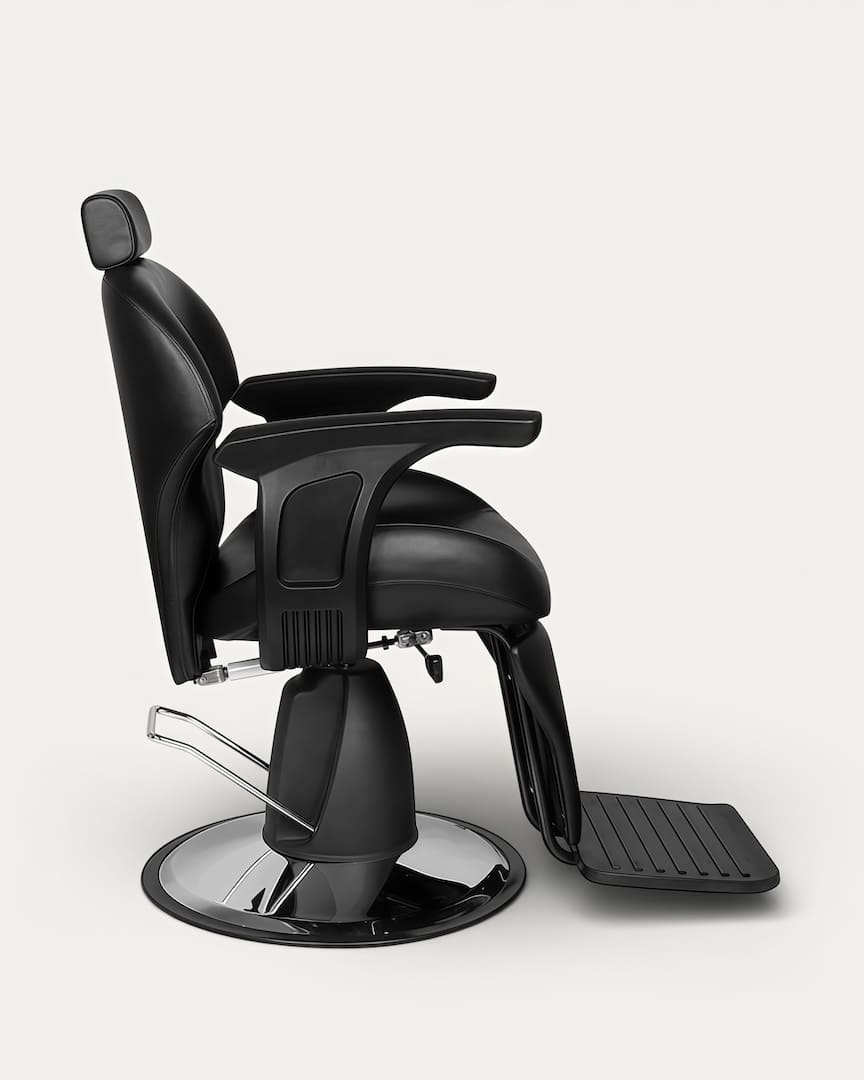 Silla Igor para barbero negra Gabbiano