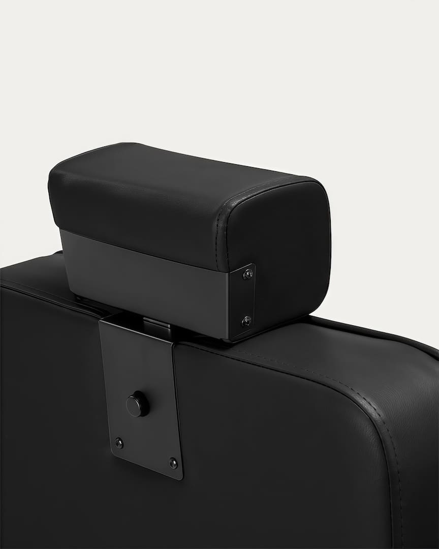 Sillón barbería negro BM88066B Hair System cabezal extraíble