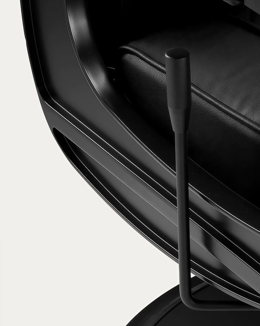 Sillón barbería negro BM88066B Hair System respaldo hidráulico