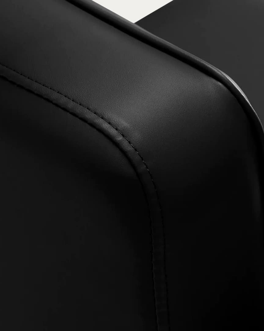 Sillón barbería negro Continental Gabbiano tapicería