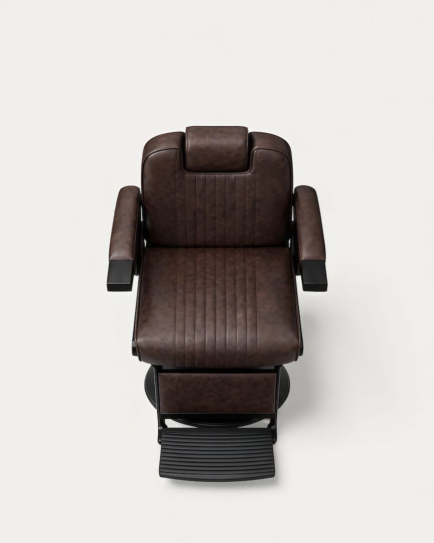 Sillón barbería marrón old brown Tara