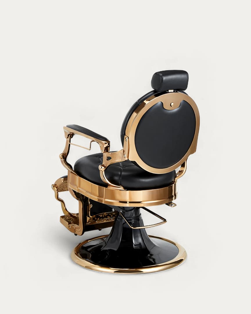 Sillón Kirk para barberías dorado de Mirplay
