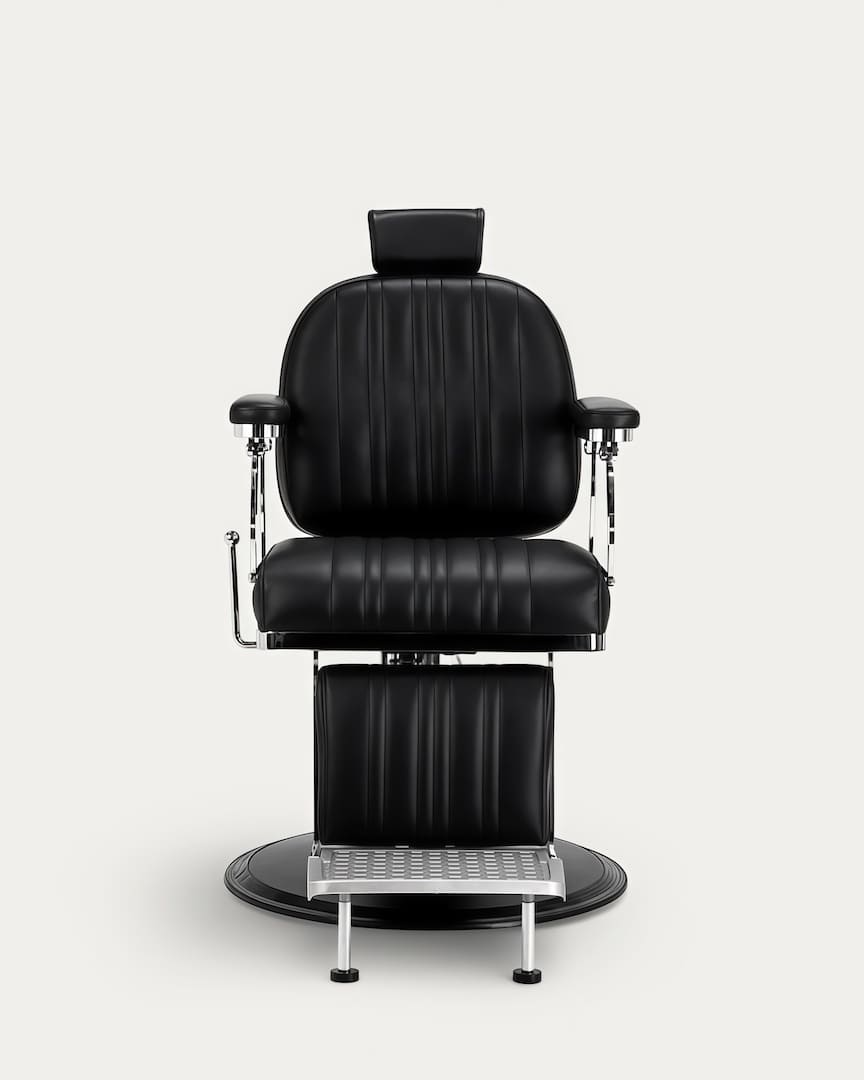 Sillón barbero negro Elias Gabbiano