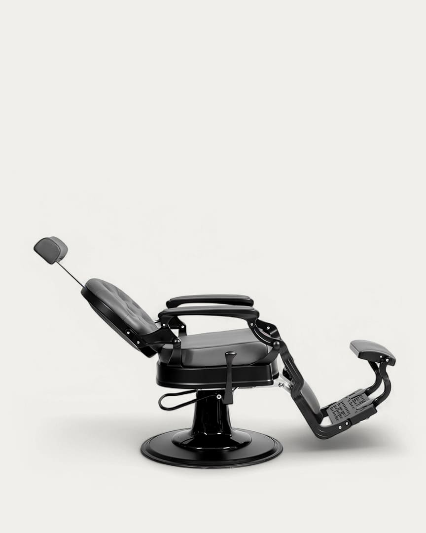 Sillón de barbero Buzz Black gris MUDI