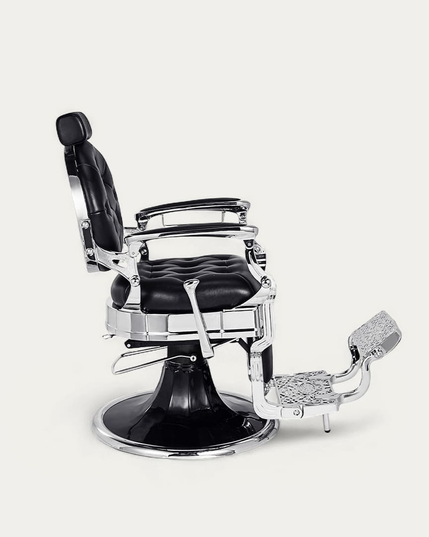 Sillón de barbería cromado Kirk B de Mirplay