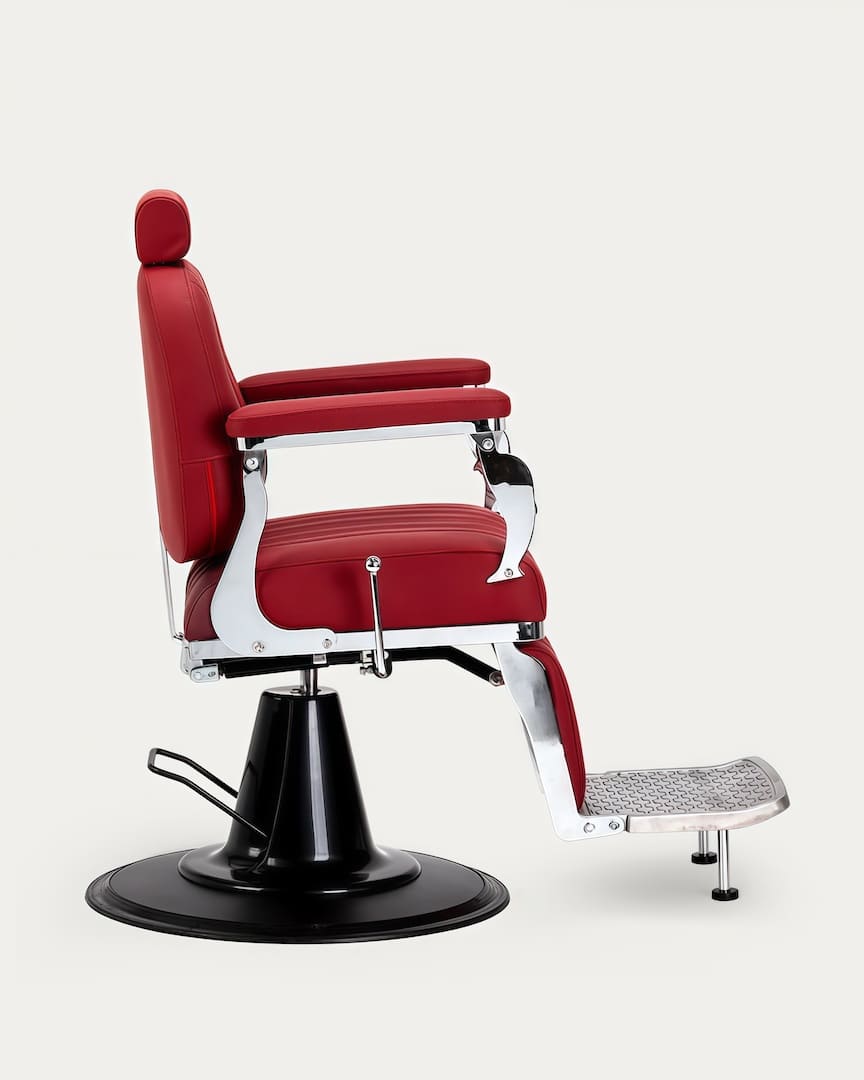 Sillón de barbería Elias rojo Gabbiano