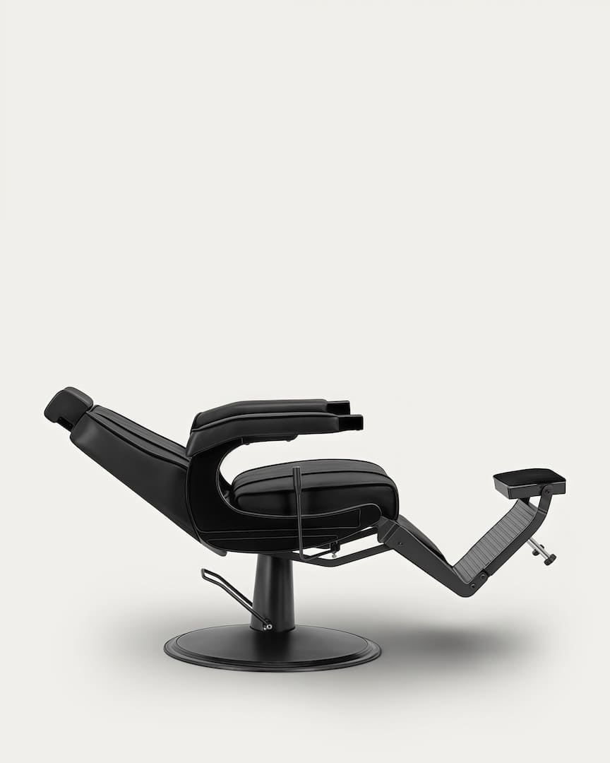 Sillón de barbería negro BM88066B Hair System respaldo