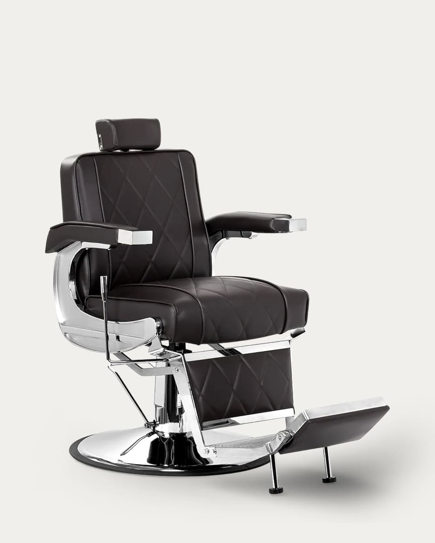 Sillón de barbería marrón BM88066 Hair System
