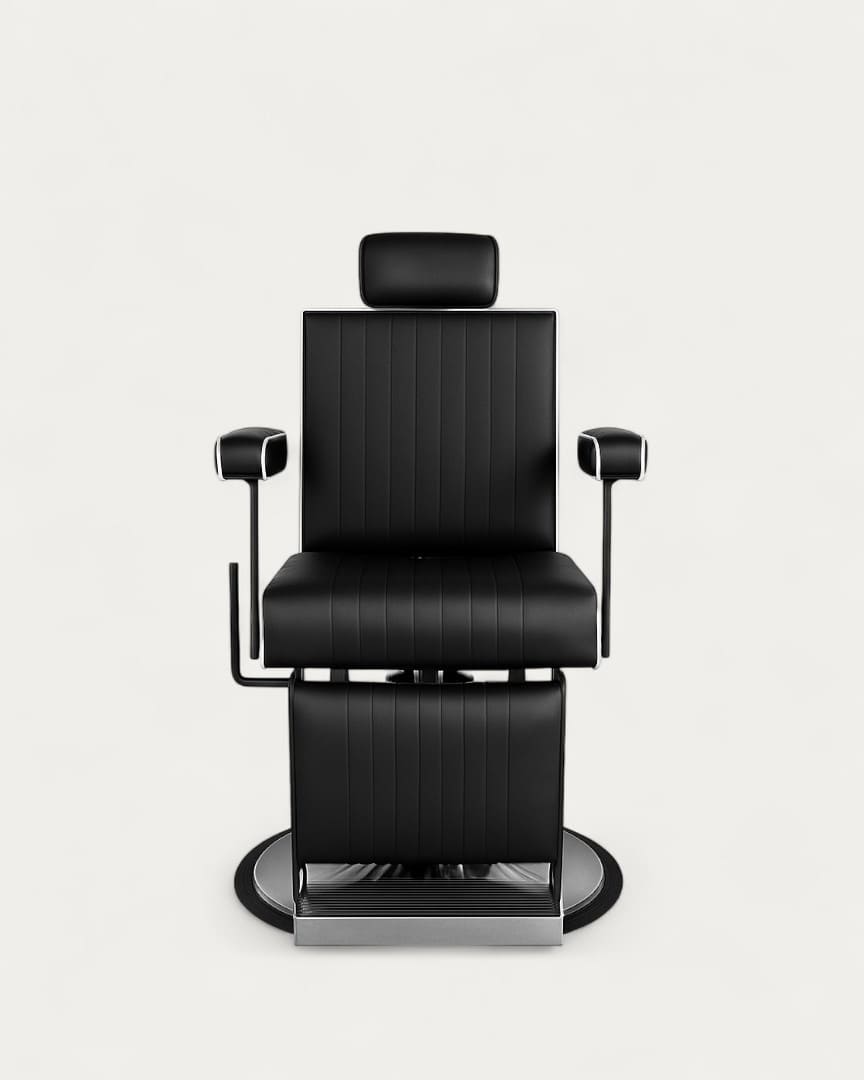 Sillón barbero Caden negro y blanco de MUDI