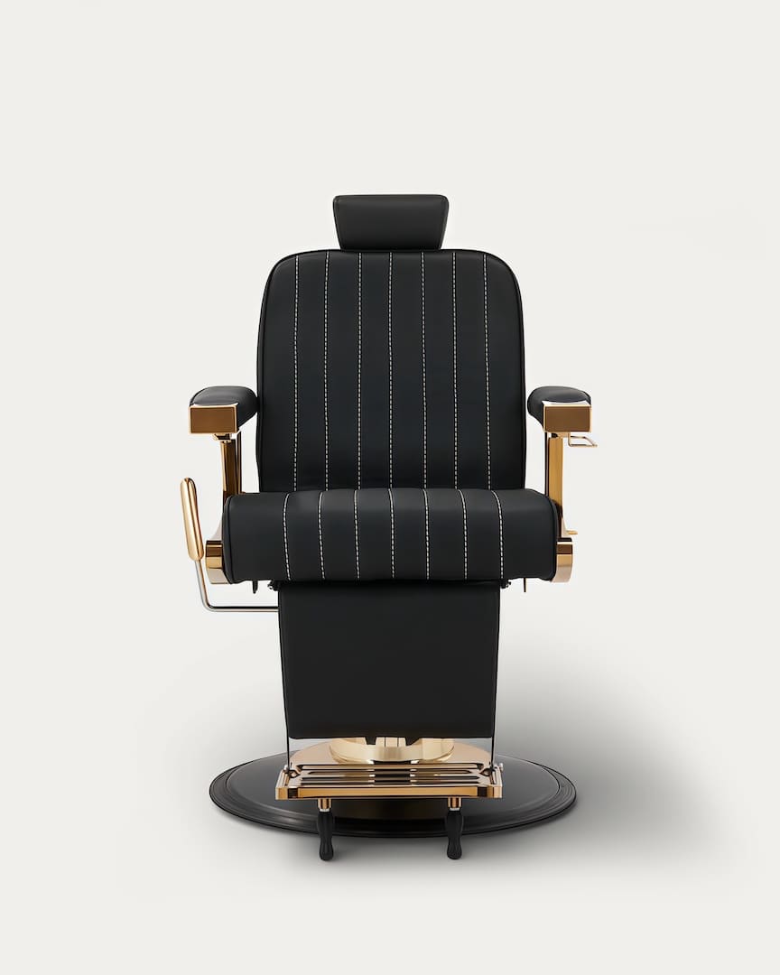 Sillón de barbero dorado Marcus Gabbiano