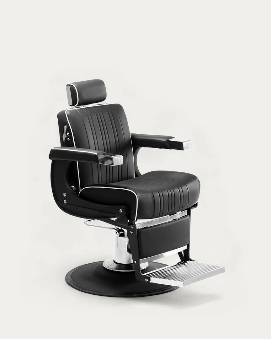 Fold Silver Black sillón de barbero Dduueett