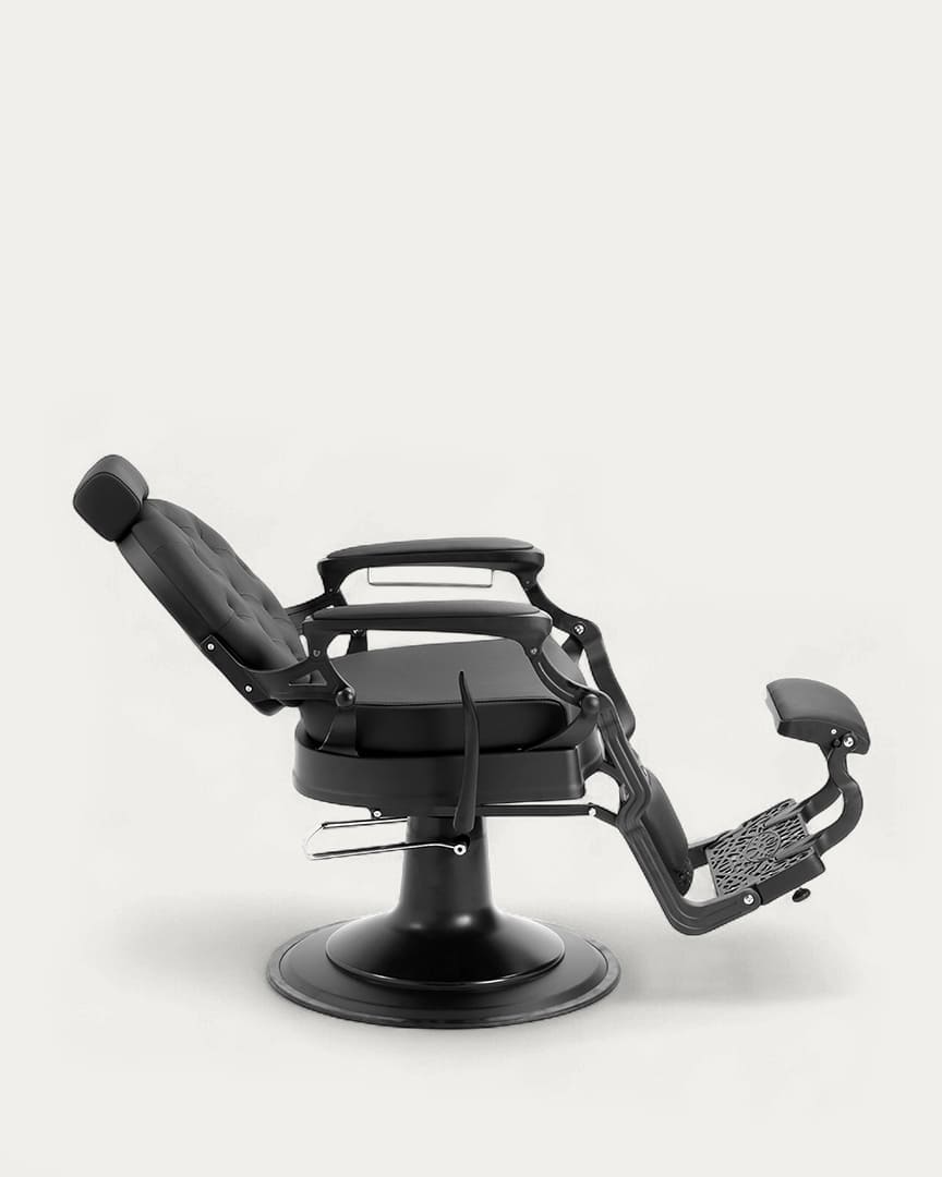 Sillón de barbería Mae Black con tapicería negra de Dduueett