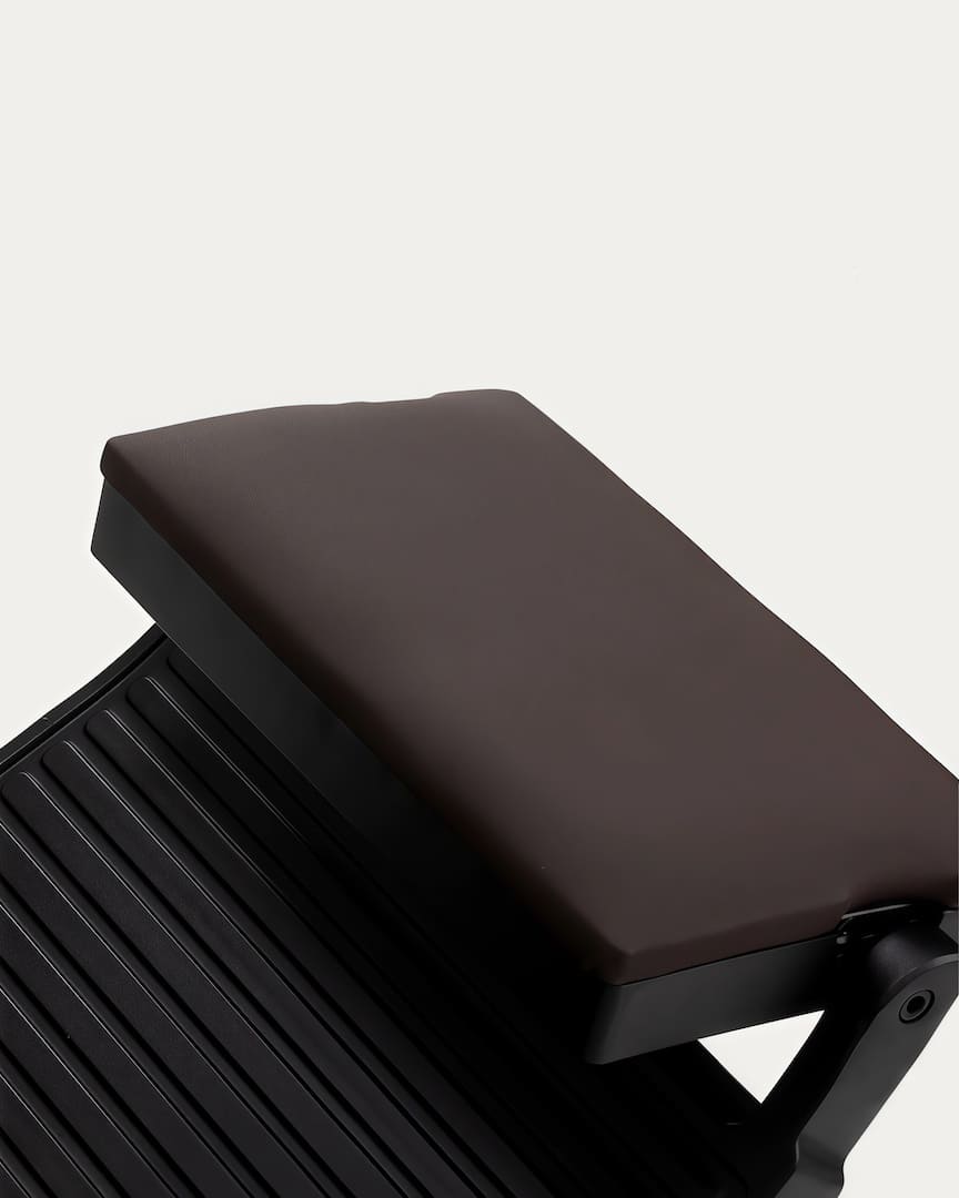 Sillón de barbero marrón moderno Bruno Gabbiano reposapiés