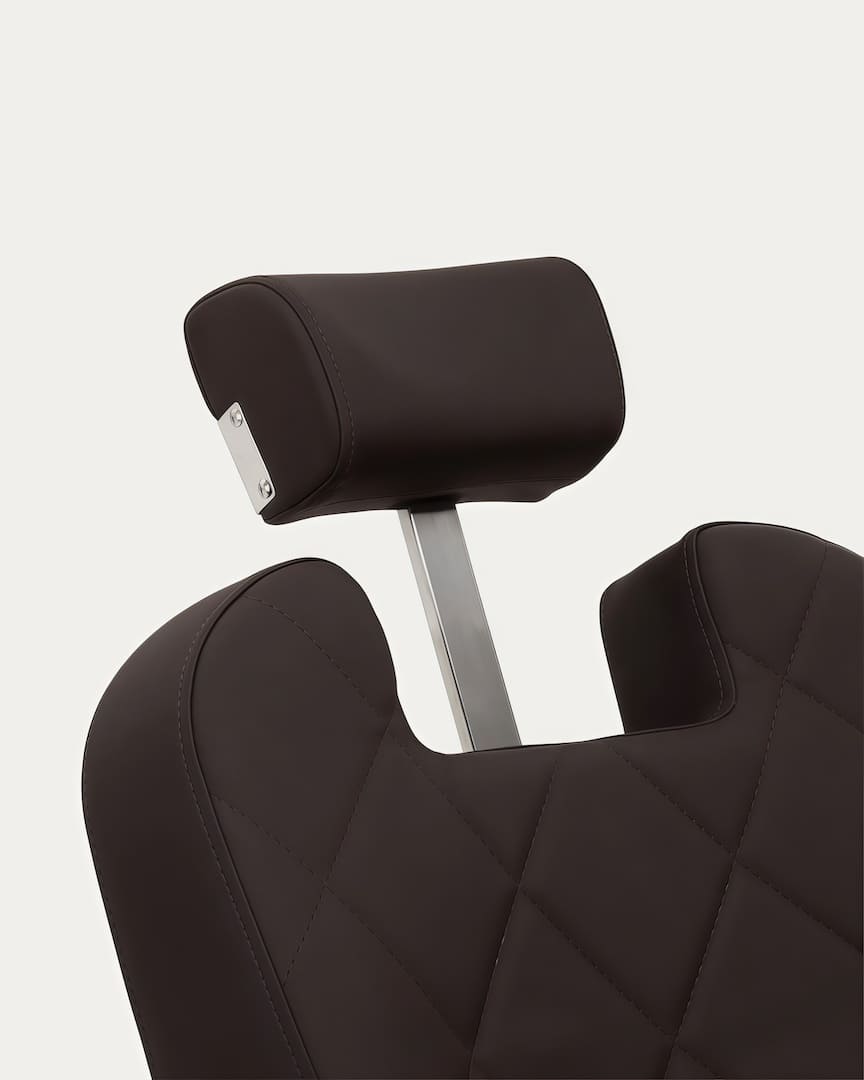 Sillón de barbero marrón moderno Bruno Gabbiano respaldo extraíble