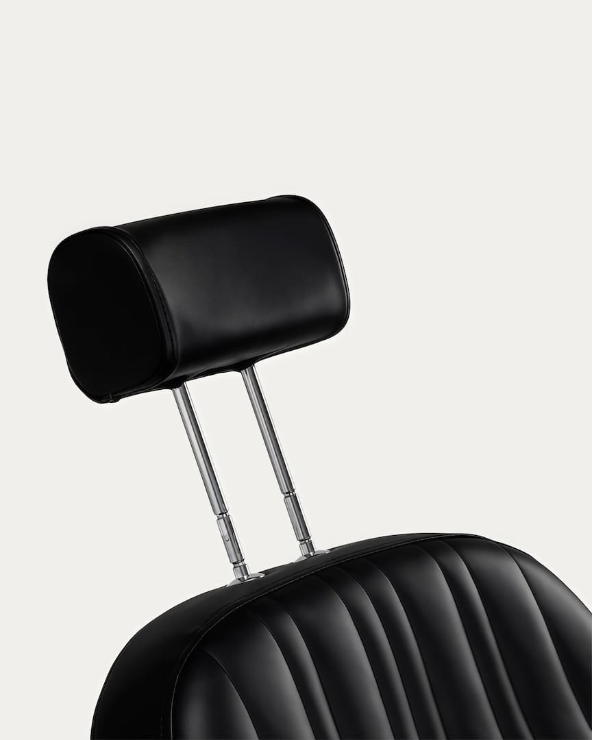 Sillón de barbero negro Elias Gabbiano cabezal ajustable