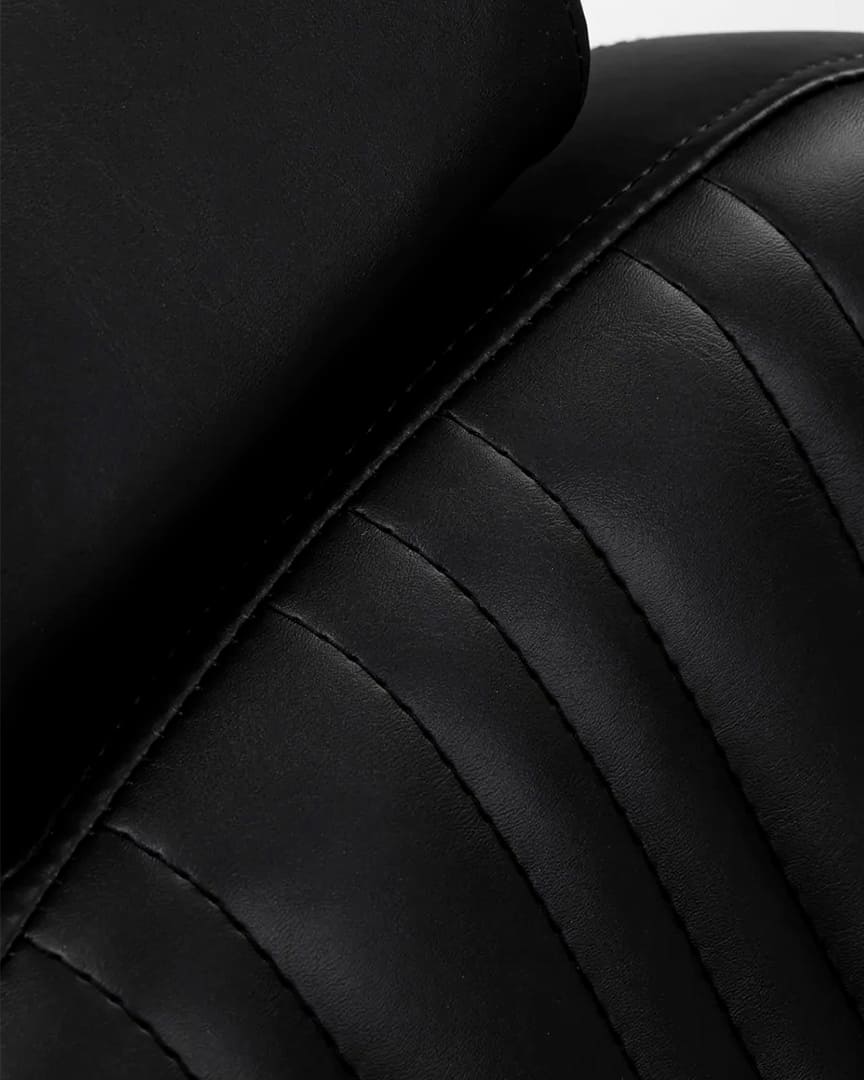 Sillón de barbero negro Elias Gabbiano tapciería