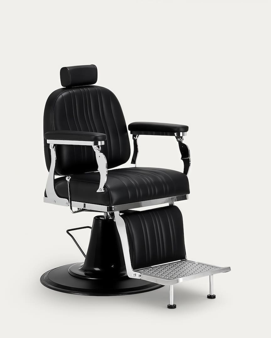 Sillón de barbero negro Elias Gabbiano
