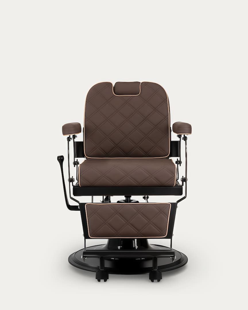 Sillón de barbero marrón Carlos Brown de la marca Gabbiano