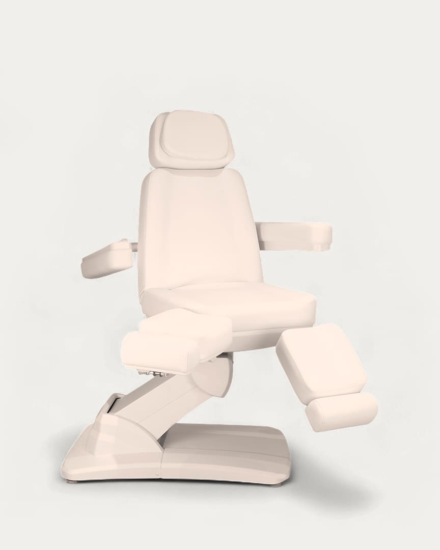 Sillón pedicure eléctrico Taurus color crema 3 motores de Mirplay