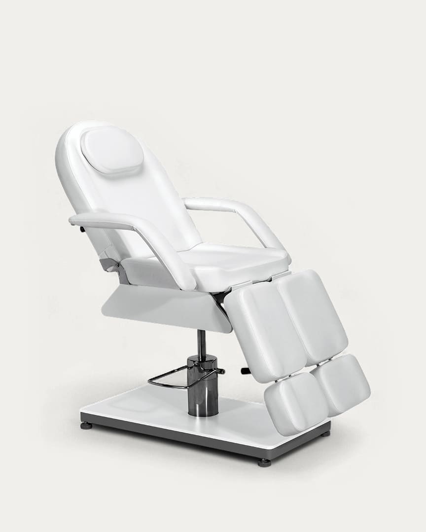 Sillón de pedicura Mensa hidráulico con tapicería blanca de Mirplay