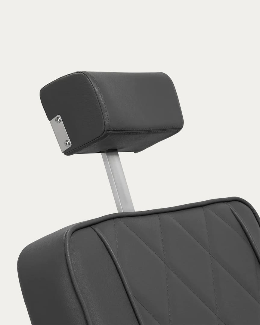 Sillón de peluquero gris BM88066 Hair System reposacabezas extensible