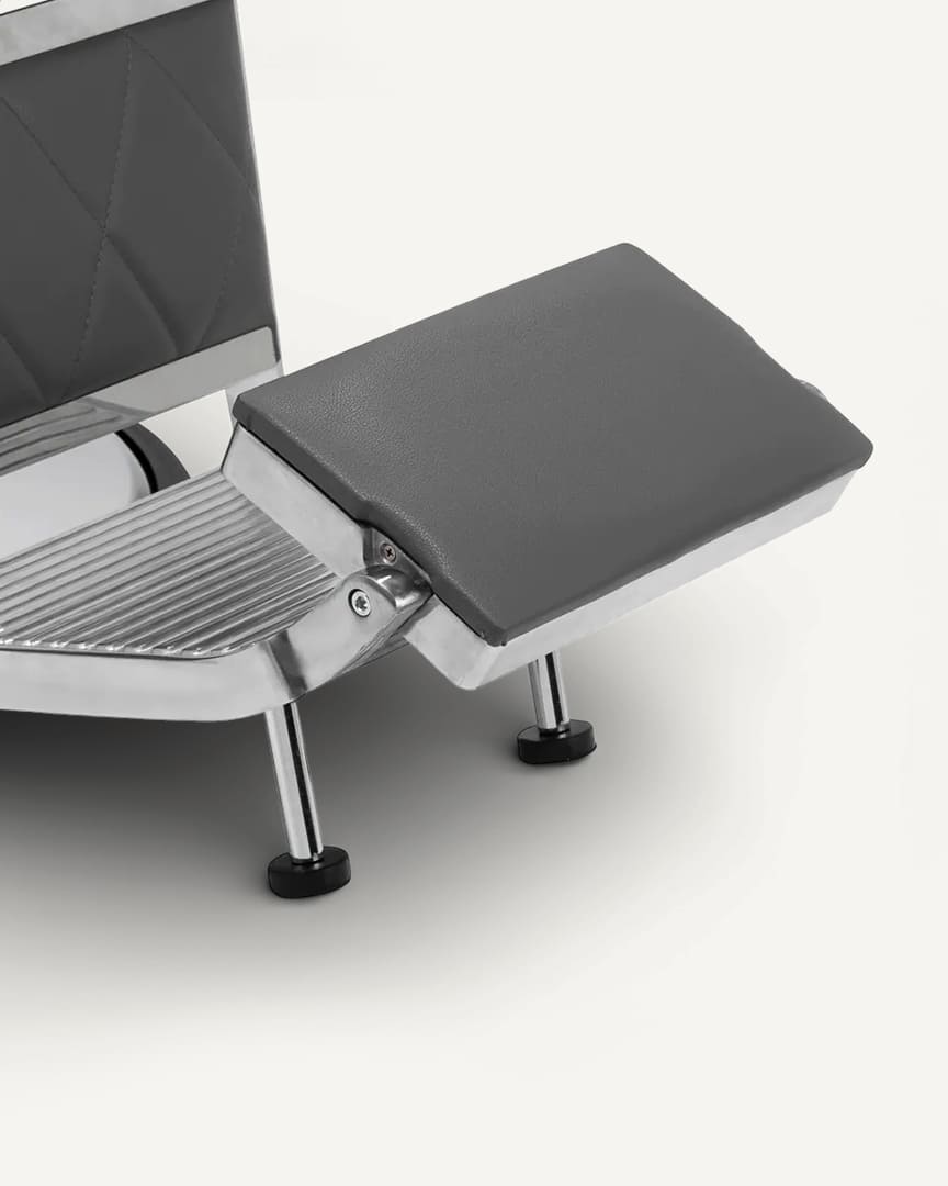 Sillón de peluquero gris BM88066 Hair System reposapiés