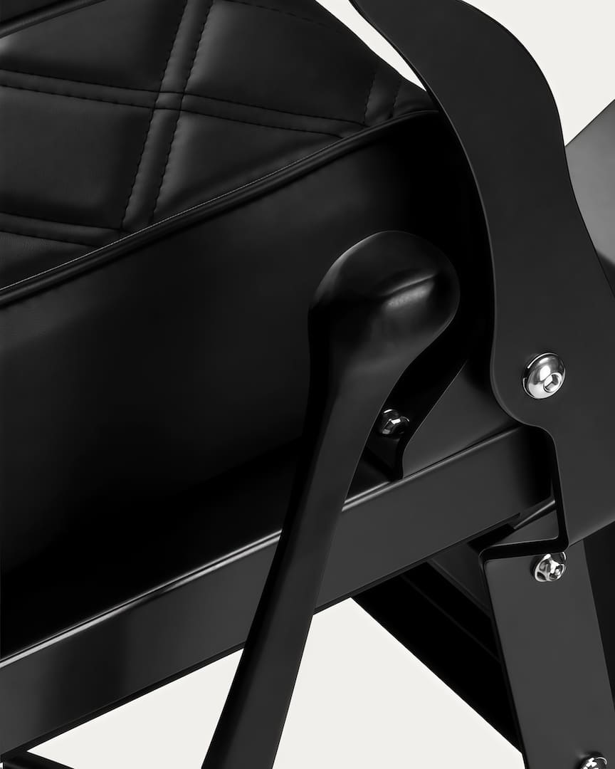 Sillón peluquero negro Carlos Gabbiano altura regulable