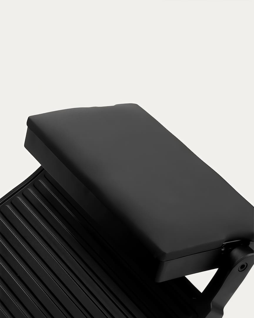 Sillón de peluquero negro Bruno Gabbiano reposapiés