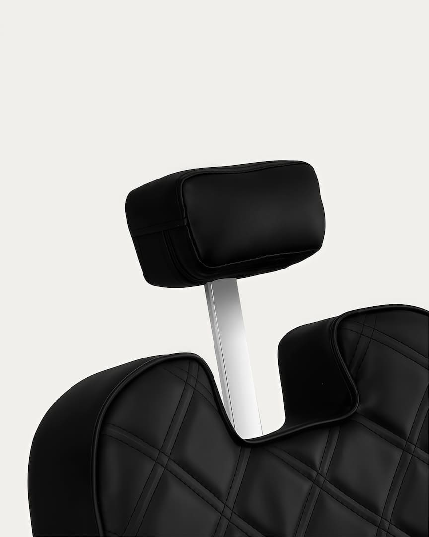Sillón peluquero negro Carlos Gabbiano reposacabezas
