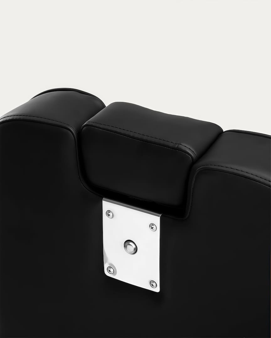 Sillón peluquero negro Carlos Gabbiano respaldo