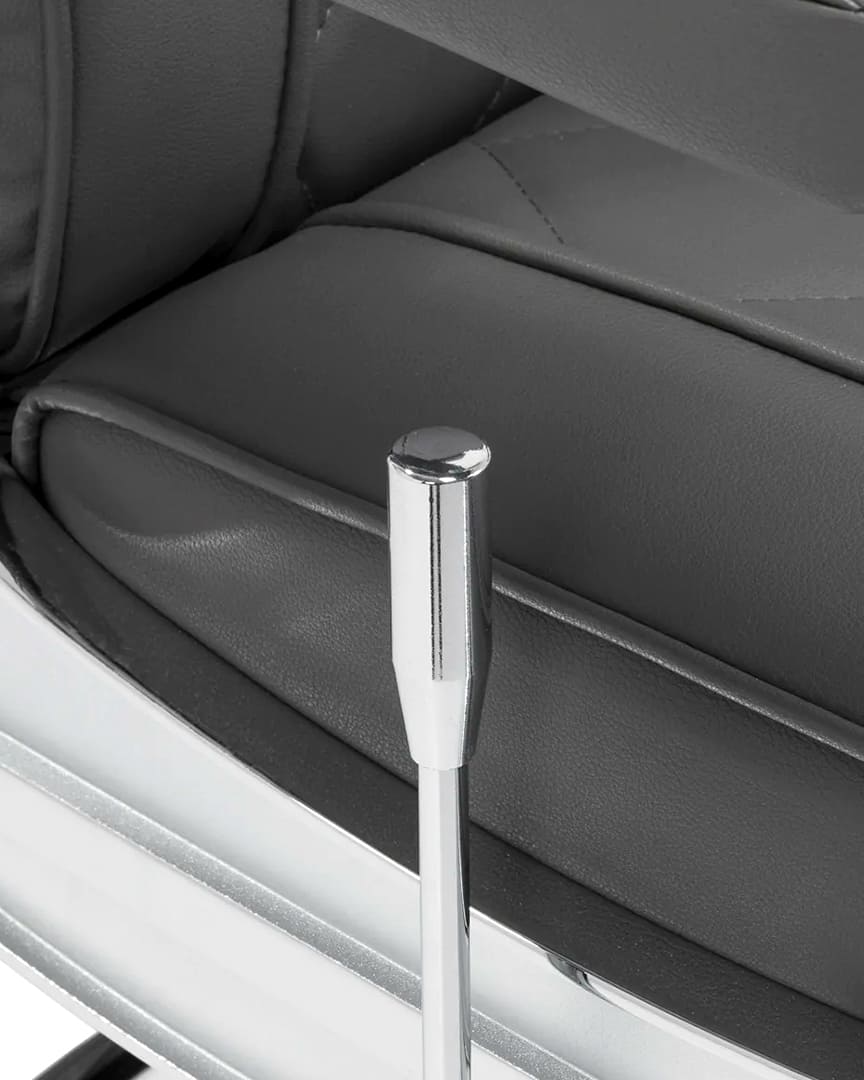 Sillón de peluquero gris BM88066 Hair System palanca hidráulica