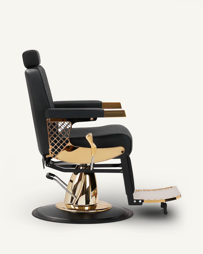 Sillón dorado barbero Marcus Gabbiano