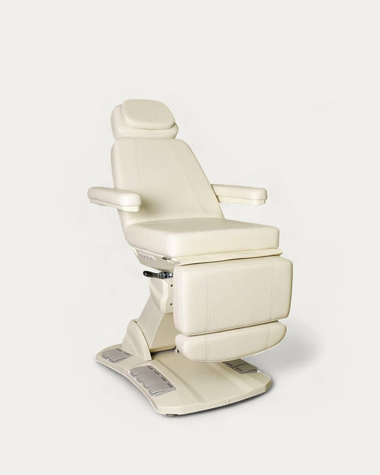 Sillón Gygnus estética eléctrico 4 motores color crema