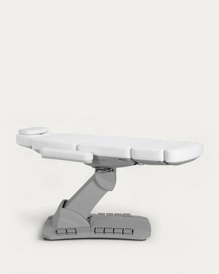 Sillón Cygnus estética eléctrico con tapicería blanca 4 motores de Mirplay