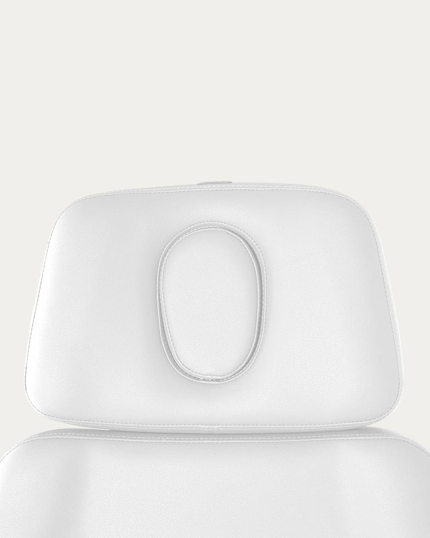 Sillón estética eléctrico Aries blanco 3 motores de Mirplay agujero facial